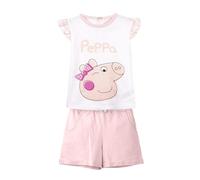 Ensemble t-shirt et short bÃ©bÃ© fille Cerda French Terry Peppa Pig Blanc 2 ans