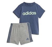 Ensemble t-shirt et short en coton bébé adidas Essentials Lineage Organic Bleu 3/6 mois Unisex