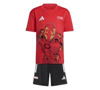 Ensemble t-shirt et short enfant adidas Marvel Iron-Man Rouge 18/24 mois Unisex