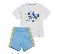 Ensemble T-shirt imprimé intégral Eseentials White / Semi Blue Burst 3-6M