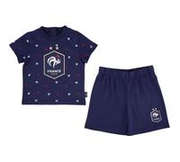 Ensemble t-shirt short bébé garçon FFF - Collection officielle Equipe de France de Football 18 mois