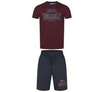 Lonsdale Ensemble manches courtes Maist Rouge/Bleu Taille 2XL