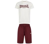 Ensemble t-shirt & shorts Lonsdale Moy Rouge 3XL