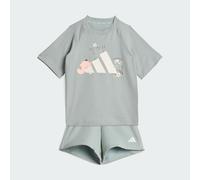 ENSEMBLE T-SHIRT TIRO_NSTER Wonder Sage / White 0-3M