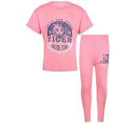 Ensemble T-Shirt Top & Legging pour Enfants Filles Bébé Rose Tiger Racing Team 9-10 ans