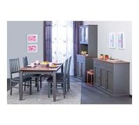 MELINA - Ensemble Table 160cm + Vaisselier + Buffet -