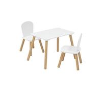 Set Table Avec 2 Chaises Alex Pour Enfant Blanc - Atmosphera For Kids