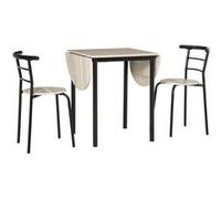 Ensemble table à manger 3 pièces avec 2 chaises style industriel