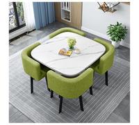 Ensemble Table À Manger Carrée Moderne pour Quatre Personnes, De Négociation Et Conférence avec Chaises Peu Encombrantes, Idéal pour Les Restaurants, Balcons, Réunions Cafés(#17,80cm/31.5in)