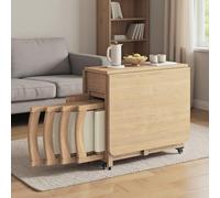 Ensemble Table à Manger compacte et Pliable for 4 Personnes - Table à abattant en Bambou avec chaises, Design Compact, Aucun Assemblage requis