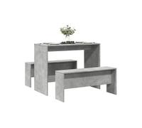 vidaXL Ensemble table à manger et bancs 3 pcs Bois d'ingénierie