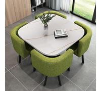 Ensemble table à manger ronde avec 4 chaises pour cuisine et salle à manger Design moderne pour petits espaces 80 x 74,9 cm