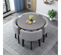 Ensemble table à manger ronde carrée avec chaises, idéale pour les bureaux, les salons et les salles de réunion, 90 x 75 cm, mobilier élégant et fonctionnel