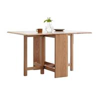 Ensemble Table à Manger, Table Pliante Gain de Place en chêne à abattants, rectangulaire, en Bois Massif, pour la Cuisine, Trois Formes pour la Maison