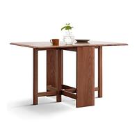Ensemble Table à Manger, Table Pliante Gain de Place en chêne à abattants, rectangulaire, en Bois Massif, pour la Cuisine, Trois Formes pour la Maison