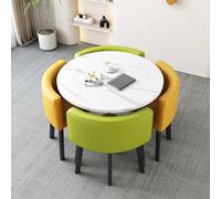 Ensemble table à thé ronde avec petite table et chaise pour cuisine, petit déjeuner, bar et conférence 80 x 75 cm - Meuble de salle à manger élégant et fonctionnel