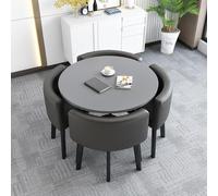 Ensemble table à thé ronde pour cuisine, salle à manger, bar, 80 x 74,9 cm, table ronde et chaise, idéal pour salle à manger, cuisine, conférence