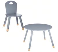 Ensemble table avec chaise grise "Douceur"