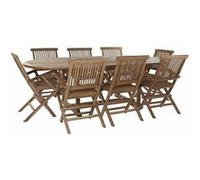 Ensemble Table avec Chaises DKD Home Decor Teck 180 x 120 x 75 cm 9 pcs G