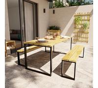 Ensemble table + bancs 6 personnes Cerland Blakea