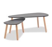 Table basse - VIDAXL - Bois de pin massif - Style scandinave - Noir