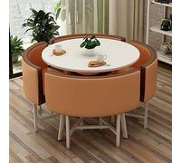 Ensemble table basse de salon avec chaises, table ronde de 80 cm pour bureau, réception, salle de conférence, cuisine, salle à manger, loisirs