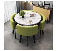 Ensemble table basse en marbre avec quatre chaises pour salon, balcon, bureau, réception et salle de réunion, salon de beauté, cinéma