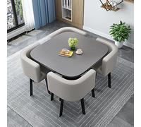 Ensemble table basse et chaises encastrées - Petit meuble de réception - Table ronde de négociation pour réunions et magasins de vente - Idéal pour les espaces compacts