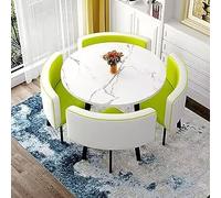 Ensemble table basse et chaises encastrées pour petits bureaux, salles de réception et réunions, table ronde de négociation pour vente magasins et réunions d'affaires