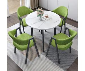 Ensemble Table Basse et chaises pour Salle de réunion ou réception de Bureau, Table de négociation, Ensemble fauteuils et chaises de Salon, 1 Table et 4 chaises, idéal pour Un Appartement FA