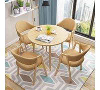 Ensemble table basse et chaises rondes kaki pour réception, magasins de thé et de dessert, idéal pour les salles de négociation, table à manger élégante et chaises pour restaurants.