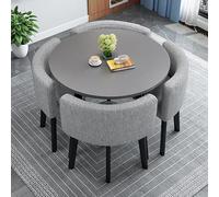 Ensemble table basse ronde 5 pièces 4 places pour bureau, réception, club, balcon, salon, café, table et chaise