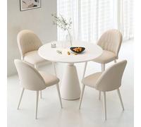 Ensemble table basse ronde et chaises de négociation pour bureau, réception, cuisine, bibliothèque, magasin de desserts - Design compact 70 x 75 cm pour un usage domestique et professionnel