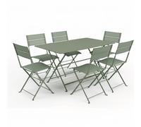 Ensemble Table Cargo + Chaises FERMOB Latitude 6 personnes - Cactus