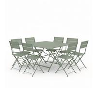 Ensemble Table Cargo + Chaises FERMOB Latitude 8 personnes - Cactus