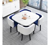 Ensemble table carrée pour 4 personnes, 1 table et 4 chaises, idéal pour les repas, les négociations au bureau ou le petit-déjeuner, ou pour la cuisine et le salon.