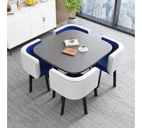 Ensemble table carrée pour 4 personnes, 1 table et 4 chaises, idéal pour les repas, les négociations au bureau ou le petit-déjeuner, ou pour la cuisine et le salon.