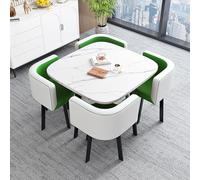 Ensemble table carrée pour 4 personnes, 1 table et 4 chaises, idéal pour les repas, les négociations au bureau ou le petit-déjeuner, ou pour la cuisine et le salon.