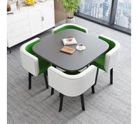 Ensemble table carrée pour 4 personnes, 1 table et 4 chaises, idéal pour les repas, les négociations au bureau ou le petit-déjeuner, ou pour la cuisine et le salon.