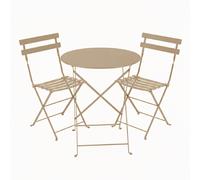 Ensemble Table + Chaises FERMOB Bistro 2 personnes - Muscade