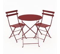 Ensemble Table + Chaises FERMOB Bistro 2 personnes - Piment