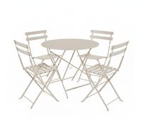 Ensemble Table + Chaises FERMOB Bistro 4 personnes - Gris Argile