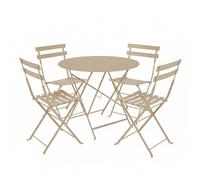 Ensemble Table + Chaises FERMOB Bistro 4 personnes - Muscade