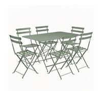 Ensemble Table + Chaises FERMOB Bistro 6 personnes - Cactus