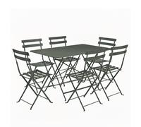 Ensemble Table + Chaises FERMOB Bistro 6 personnes - Romarin