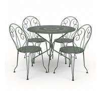 Ensemble Table + Chaises FERMOB Montmartre 4 personnes - Romarin