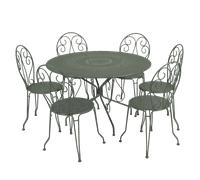 Ensemble Table + Chaises FERMOB Montmartre 6 personnes - Romarin