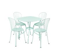 Ensemble Table + Chaises FERMOB Opéra + 4 personnes - Menthe Glaciale