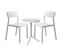 Ensemble table + chaises Nardi Trill / Step Blanc, 2 personnes