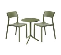 Ensemble table + chaises Nardi Trill / Step Vert Agave, 2 personnes
